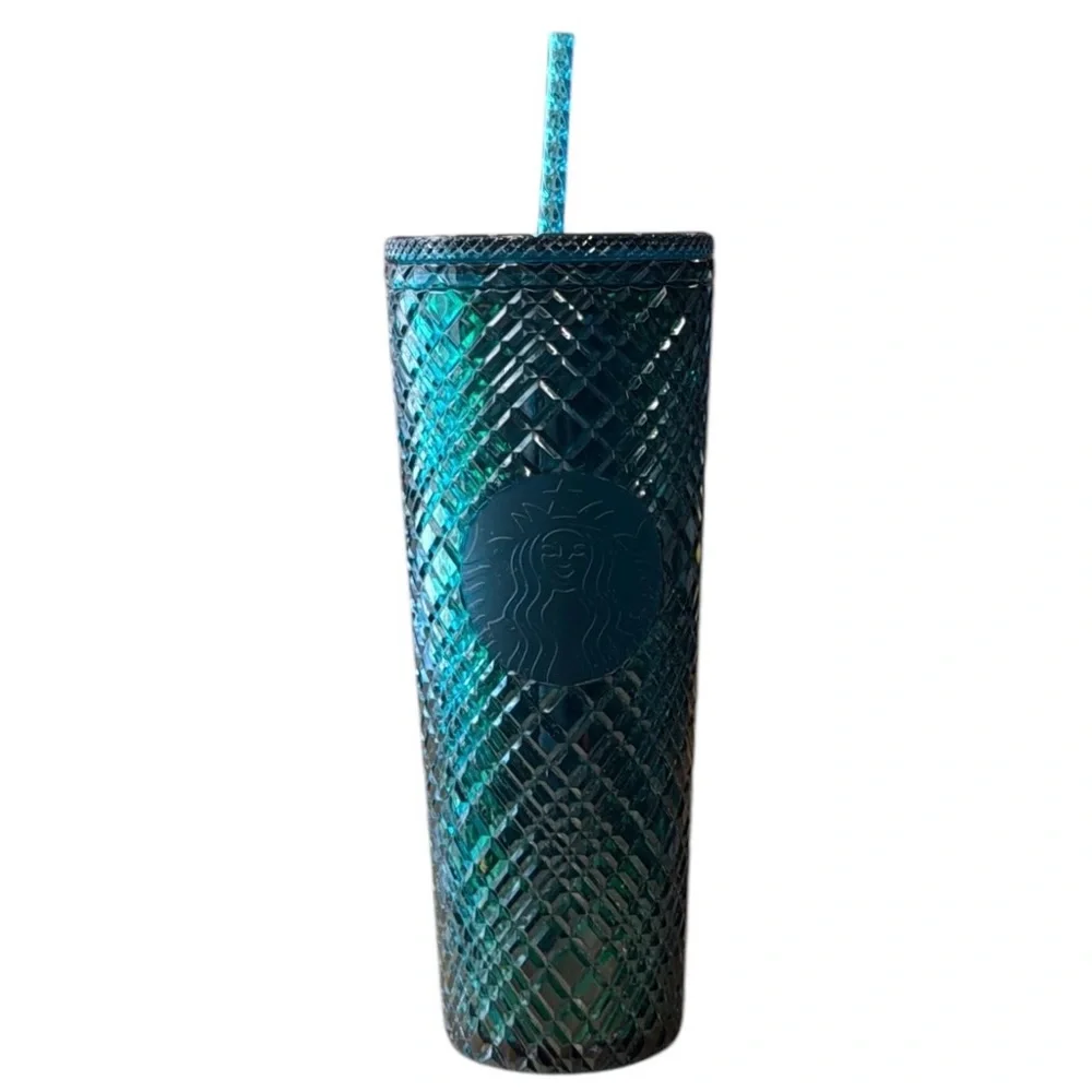 2021 Starbucks Holiday Emerald Green Jeweled Venti 24oz Tumbler Cup New